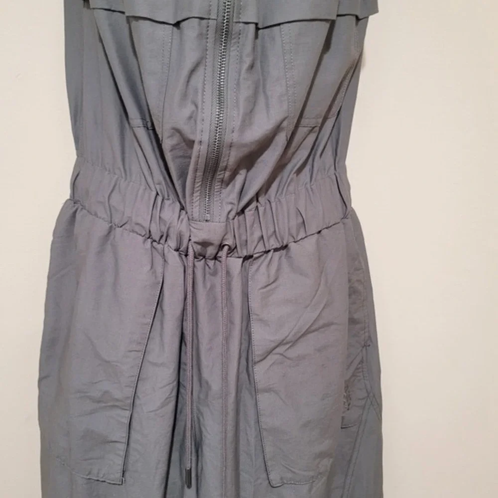 Free People Movement‎ Utility Cargo Strapless Jumpsuit pewter womens Shot clock - Picture 4 of 13